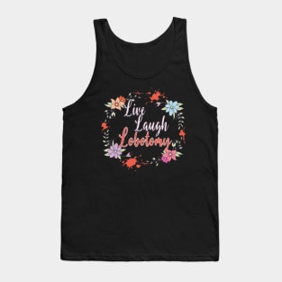 Live Laugh Lobotomy Red Horror Pastel Goth Tank Top